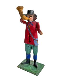 Antike Grulicher Krippenfigur / Musikant um 1900 (10 cm)