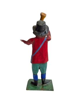 Antike Grulicher Krippenfigur / Musikant um 1900 (10 cm)