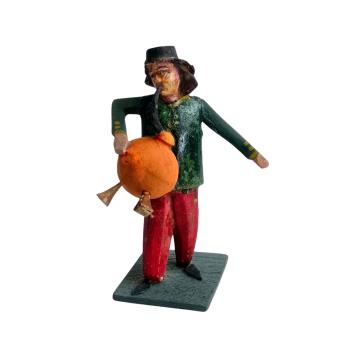 Antike Grulicher Krippenfigur /Musikant um 1900 (10 cm)