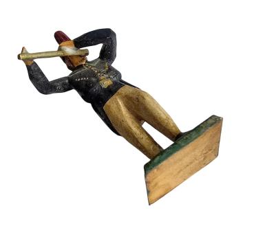 Antike Grulicher Krippenfigur / Bergmann, Musikant um 1920   (7 cm)