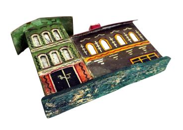 Antique Grulich crib building, 19th century