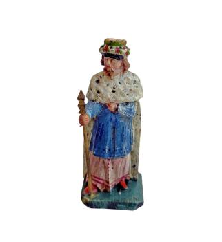 Antique grulich crib figurine, Holy King Balthasar, around 1900 (10 cm)