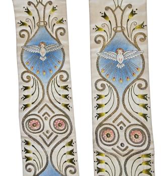 Antike Stola für Ornat, Messgewand, Vestment um 1900