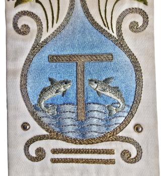 Antike Stola für Ornat, Messgewand, Vestment um 1900