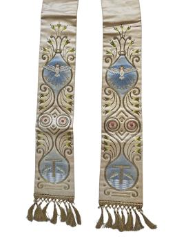 Antike Stola für Ornat, Messgewand, Vestment um 1900