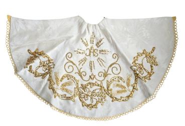 Antique magnificent chalice veil / velum, ciborium veil, 1920s