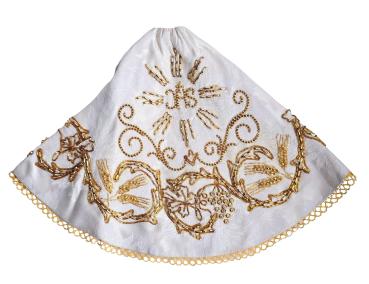 Antikes prunkvolles Chalice veil / velum, ciborium veil, 20er Jahre