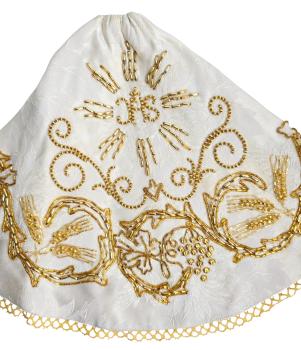 Antique magnificent chalice veil / velum, ciborium veil, 1920s