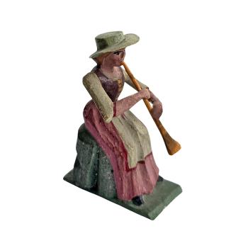 Antique grulich crib figurine, Shepherd, around 1900  (10 cm)
