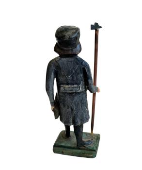 Antique grulich crib figurine, night watchman, around 1900 (10 cm)