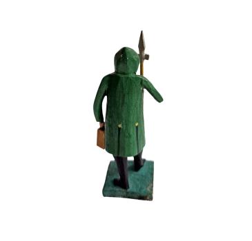 Antique grulich crib figurine, night watchman, around 1900 (10 cm)