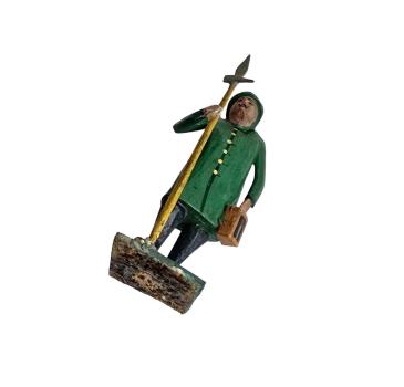 Antique grulich crib figurine, night watchman, around 1900 (10 cm)
