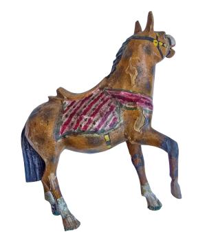 Antike Krippenfigur / Pferd um 1900