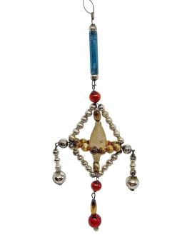 Antikes Gablonzer Ornament aus Glasperlen, um 1920