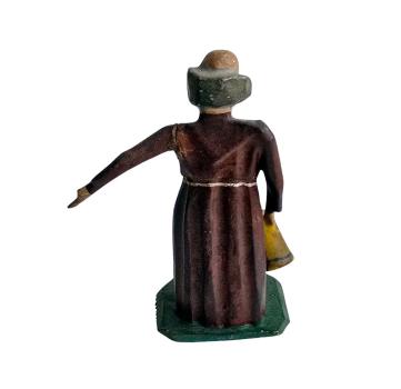 Antique grulich crib figurine, Gift bringer monk with jug, around 1900 (10 cm)
