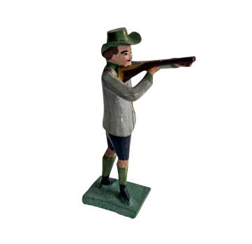 Antique grulich crib figurine, Huntsman around 1900 (10 cm)