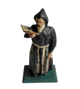 Antique grulich crib figurine, Monk with book, around 1900 (10 cm)