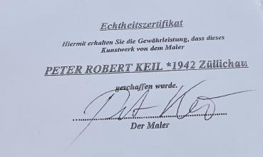 Peter Robert Keil (geb. 1942 Züllichau),  Keramik Vase datiert 1985