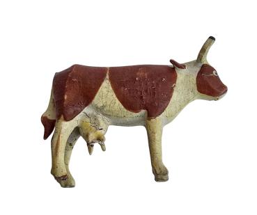 Antique Grulich nativity figure, ox around 1900