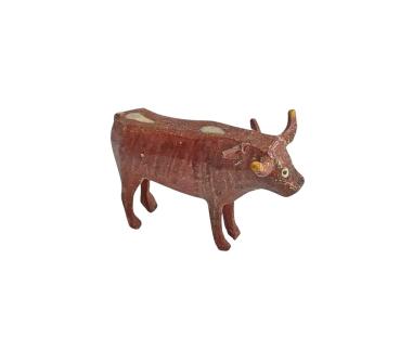 Antike Grulicher Krippenfigur / Ochs um 1900 (7 cm)