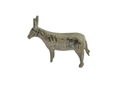 Antike Grulicher Krippenfigur / Esel um 1900 (7 cm)