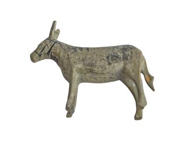 Antike Grulicher Krippenfigur / Esel um 1900 (7 cm)