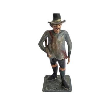 Antique grulich crib figurine, hunter around 1900 (10 cm)
