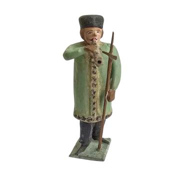 Antique grulich crib figurine, night watchman, around 1900 (10 cm)