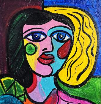Peter Robert Keil (b. 1942 Züllichau), Greta Garbo the woman with two faces