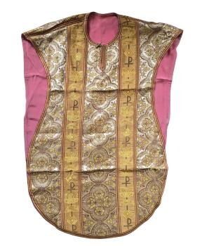 Antike Kasel, Ornat, Messgewand, Vestment, Pluviale, Österreich um 1900