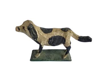 Antike Grulicher Krippenfigur, Hund um 1900