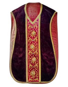 Antike Kasel, Ornat, Messgewand, Vestment, Pluviale, ~ 1900