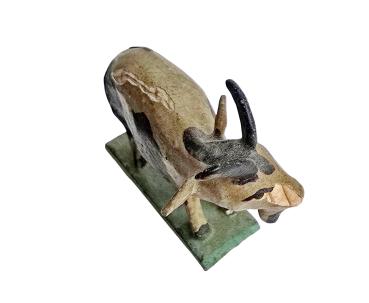 Antike Grulicher Krippenfigur, Ziege um 1900
