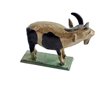 Antike Grulicher Krippenfigur, Ziege um 1900
