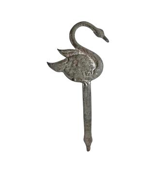 Antique Christmas tree decoration, apple holder made of embossed sheet metal around 1900