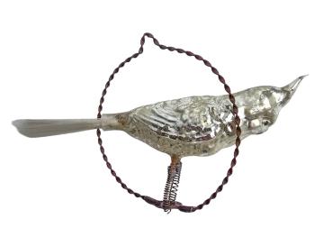 Antiker Christbaumschmuck, Lauscha Sittich im Ring um 1910