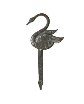 Antique Christmas tree decoration, apple holder made of embossed sheet metal around 1900