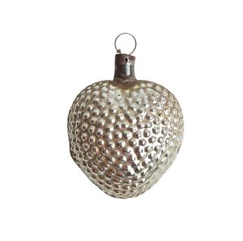Antiker Christbaumschmuck, herzförmige Lauscha Kugel um 1930