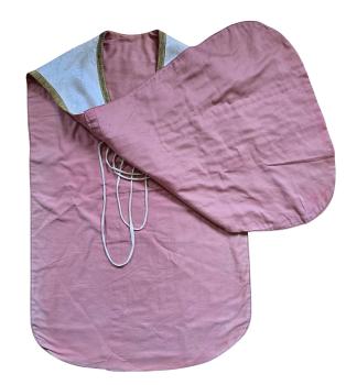 Preview: Antike weiße Kasel, Ornat, Messgewand, Vestment, Pluviale um 1900