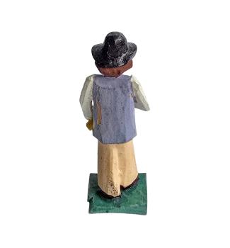 Preview: Antike Grulicher Krippenfigur / Musikant / Hirte um 1900 (7 cm)