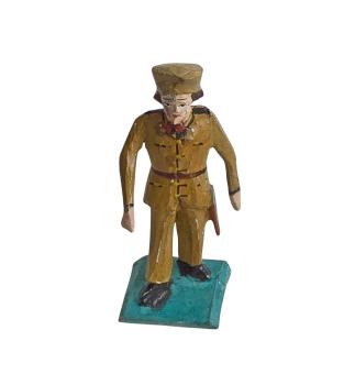 Antike Grulicher Krippenfigur / Soldat um 1920 (7 cm)