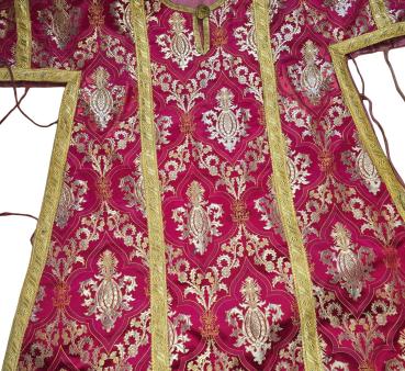 Preview: Antike Dalmatik, Ornat um 1900