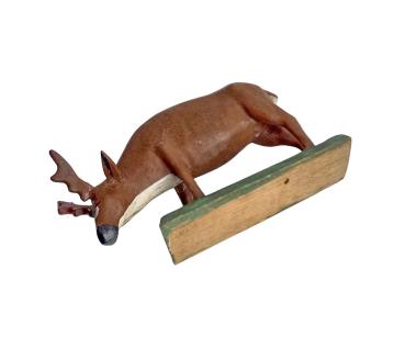 Preview: Antike Grulicher Krippenfigur / Hirsch1900 (7 cm)