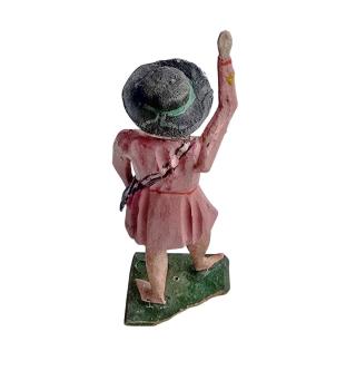 Preview: Antike Grulicher Krippenfigur / Hirte um 1900 (7 cm)