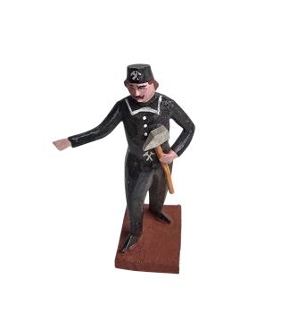 Antike Grulicher Krippenfigur / Bergmann um 1900 (7 cm)