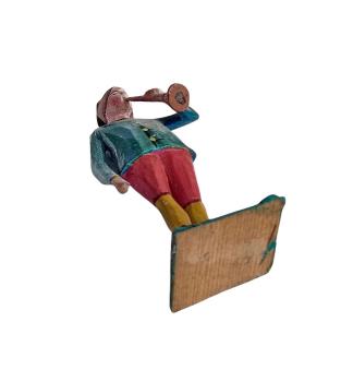 Preview: Antike Grulicher Krippenfigur / Hirte mit Flöte um 1920 (7 cm)