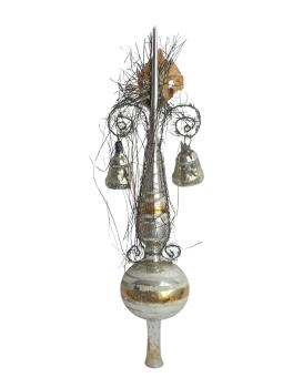 Wire wrapped christmas tree topper, around 1920