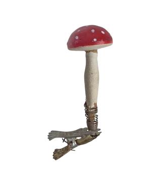 Spun cotton mushroom (Fly agaric) on clip, around 20s