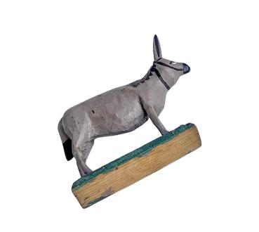 Preview: Antique Grulich nativity figure, donkey around 1920