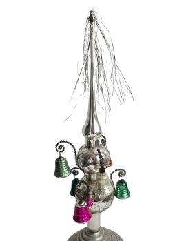 Wire wrapped christmas tree topper, around 1950